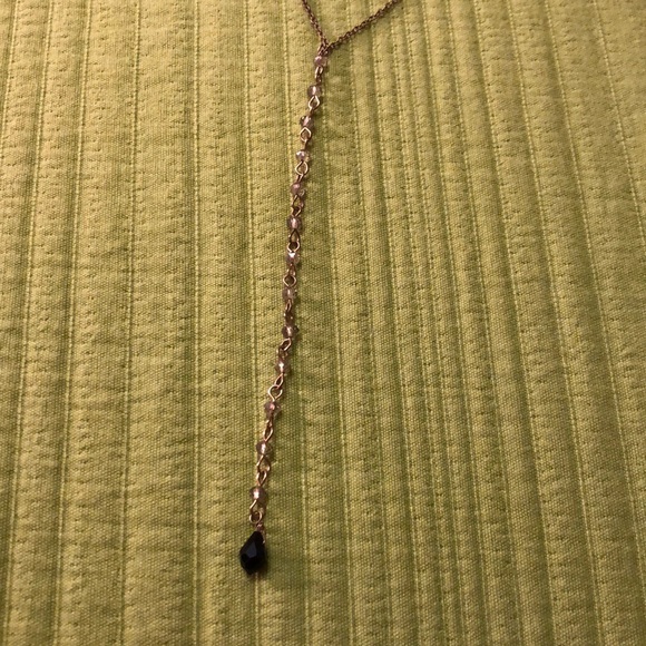 Long gold drop necklace - Picture 2 of 2